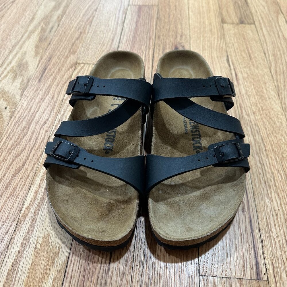 BRAND NEW- Black Strappy Birkenstocks - Size 38 = 7 1/2